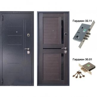 Входная дверь, модель «VD-42 Букле чёрный / Венге»