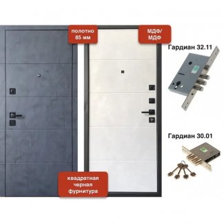 Входная дверь, модель «VD-50 Бетон серый/Бетон снежный»