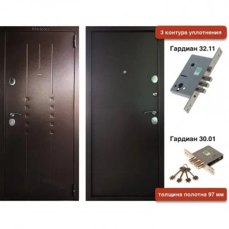 Входная дверь, модель «VD металл/металл 97 мм. 3 контура»